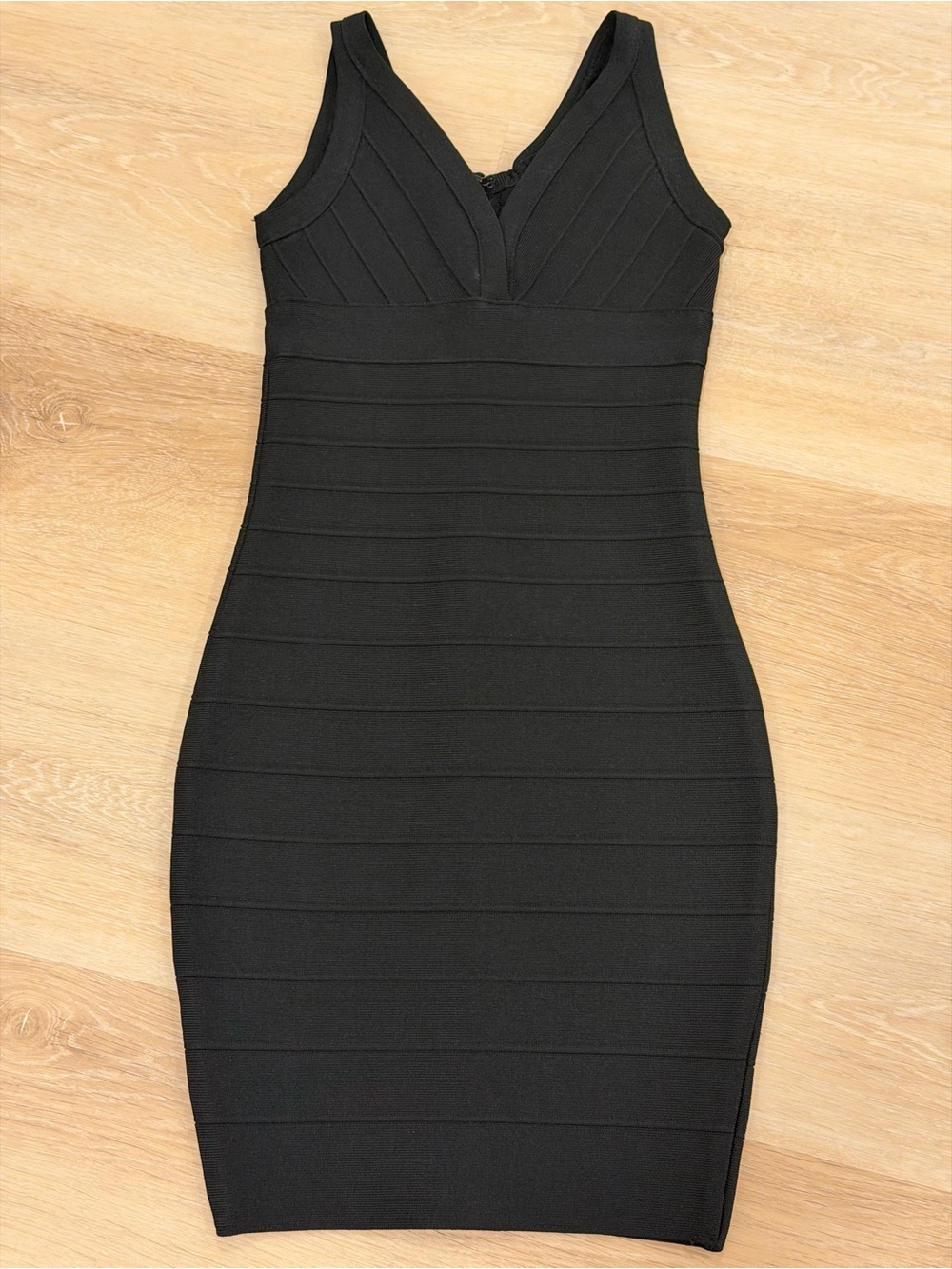 KATIE J NYC - V-Neck Bandage Dress Tween Size Medium in Black